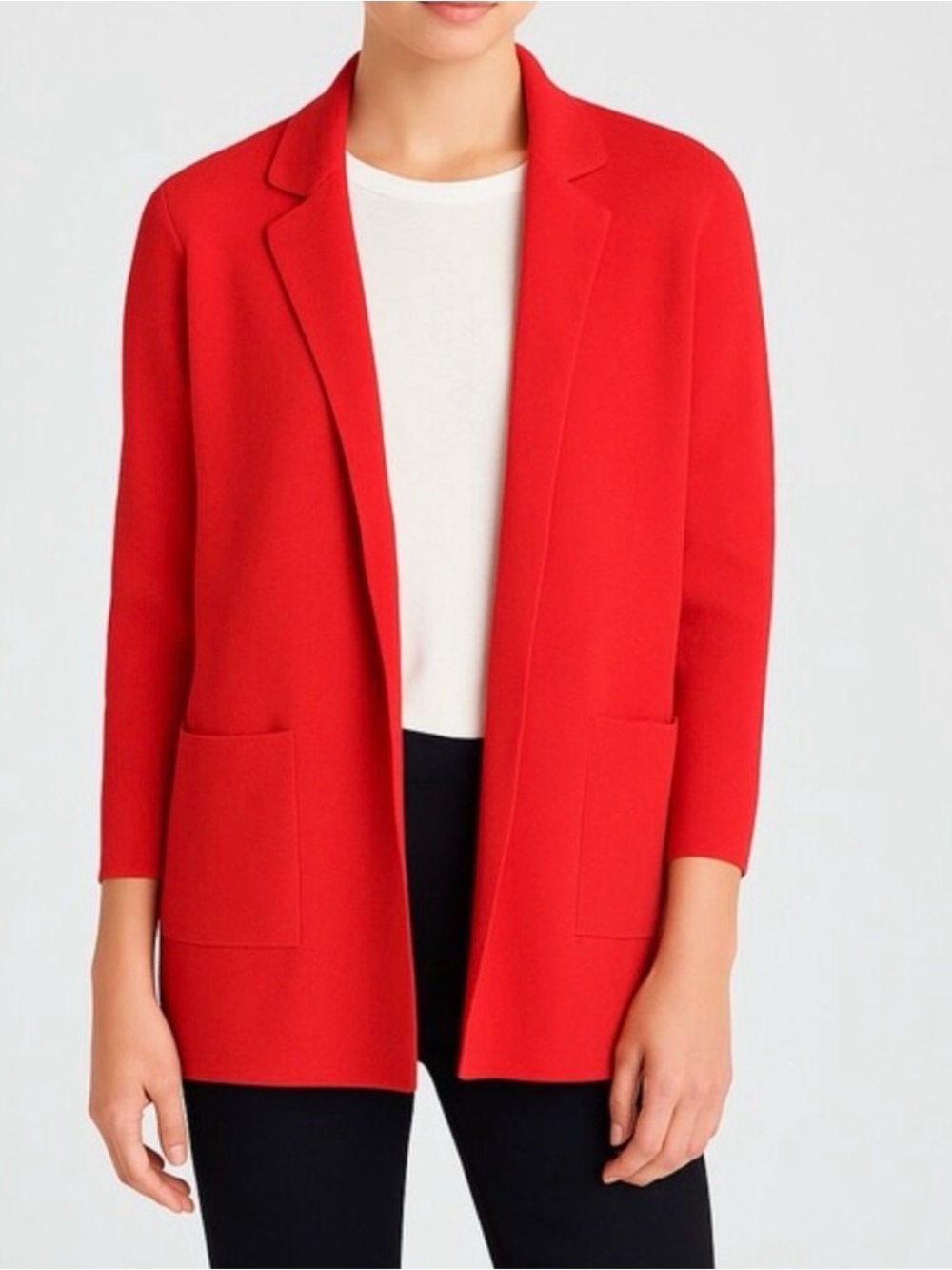 J. Crew 365 Red Open-Front “Sophie”Sweater Jacket Cardigan - XL
